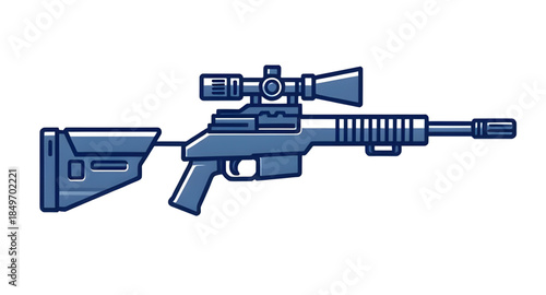 sniper rifle vector illustration, sniper rifle silhouette vector, modern sniper rifle illustration, military sniper rifle vector art, tactical sniper rifle drawing, sniper rifle weapon vector, realist