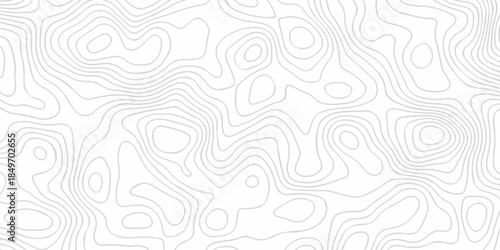 white topography map geography relief diagram texture design. Topography white background and black line world map texture design. Lines Topographic contour lines grid map seamless pattern.	