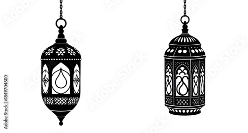 arabic lantern silhouette vector art, traditional islamic lighting illustration, ramadan kareem lamp silhouette, moroccan hanging lantern vector, arabic decor lantern silhouette, islamic ornament lamp