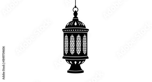 traditional islamic lamp silhouette vector, arabic lantern shadow illustration, ramadan hanging lamp silhouette, moroccan style lantern vector, arabic lamp decorative silhouette, middle eastern decor 
