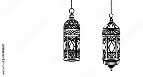 traditional arabic lamp silhouette vector, islamic lantern silhouette illustration, ramadan lantern vector silhouette, moroccan lamp black silhouette, arabic hanging lamp vector art, islamic decor lan