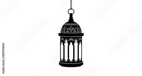 traditional arabic lamp silhouette vector, islamic lantern silhouette illustration, ramadan lantern vector silhouette, moroccan lamp black silhouette, arabic hanging lamp vector art, islamic decor lan