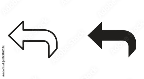 Black and White Arrows Pointing Left and Right
