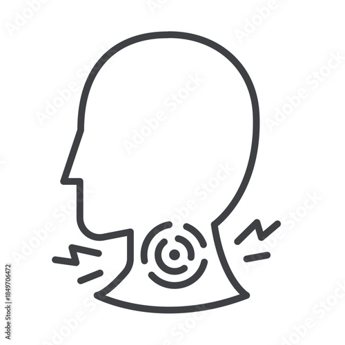 Disease Sore Throat Line Icon