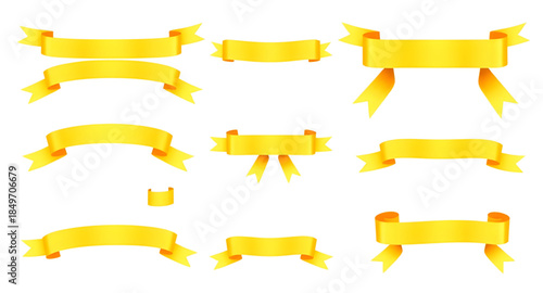 golden ribbon collection vector art, luxury gold ribbon banner illustration pack, shiny metallic gold ribbon clipart, elegant golden ribbon design elements, premium ribbon gold graphic set, festive go