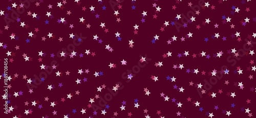 Colorful tiny striped stars, lively repeating wallpaper, playful sparkling wide background