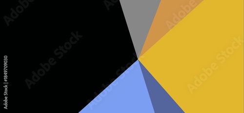 Simple colorful geometric shapes, playful basic wallpaper, clean minimal wide background