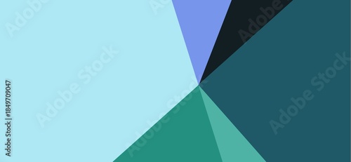 Simple colorful geometric shapes, playful basic wallpaper, clean minimal wide background