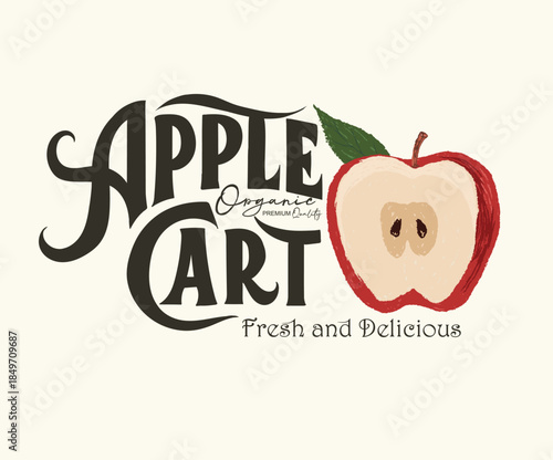 Sweet summer vibes artwork. Apple fruit club. Fresh Sweet and juicy apple t shirt artwork.