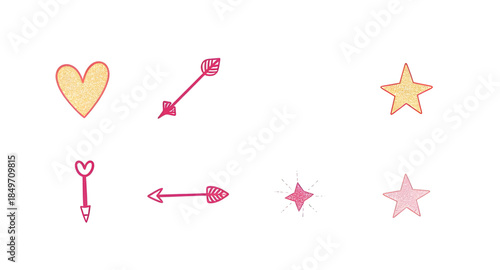 colorful heart line doodles vector, hand drawn romance heart outlines, sketch style love heart art, rainbow color heart contour pack, playful affection heart graphics, artistic heart line illustration