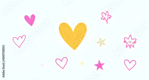 colorful line heart illustration set, hand drawn love hearts outline vector, doodle style romance hearts, rainbow heart contour design, playful affection illustration, artistic heart line drawing pack