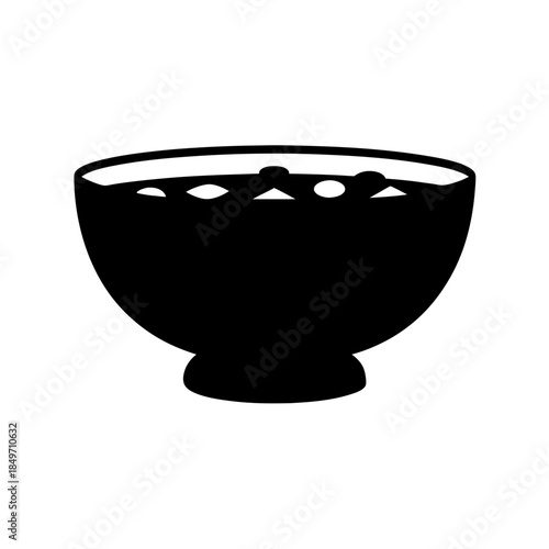 Simple black bowl
