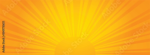 orange sunrise background vector illustration of solar energy
