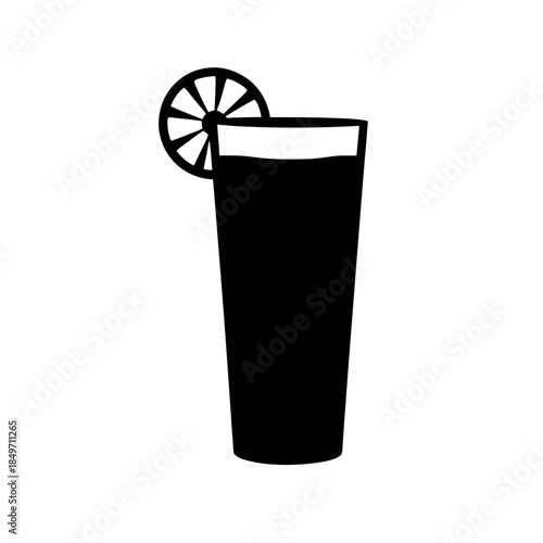 Refreshing glass of dark beverage