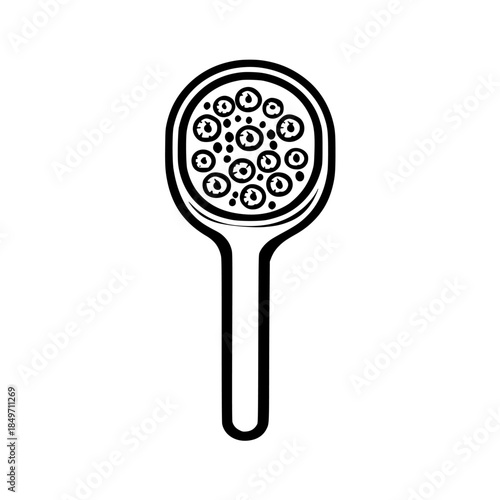 Whimsical Line Art Berry Masher: Simplistic Design Elegant Colors | Clean, isolated vector art for creative projects.
