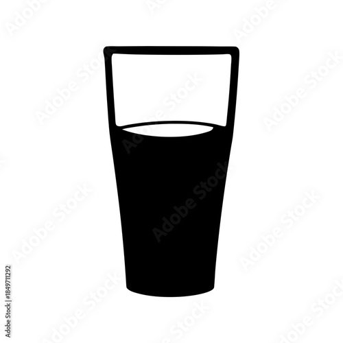 Empty glass on table