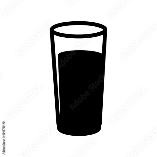 Full glass of dark liquid