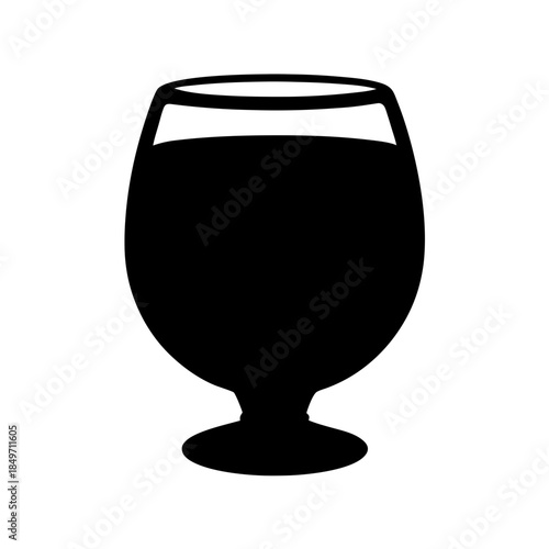 A single wine glass