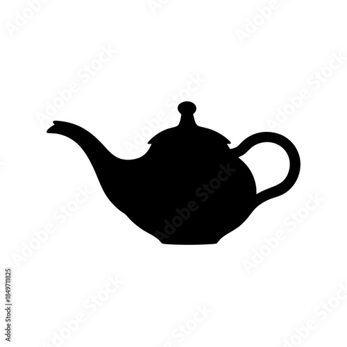 Silhouette of a teapot