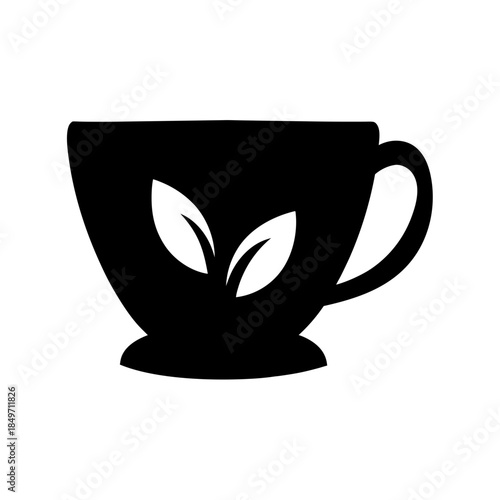 Silhouette of a tea cup