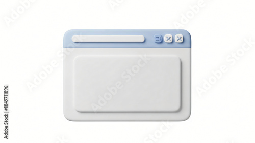 a white and blue button on a white background