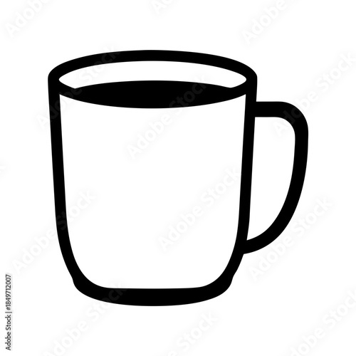 Simple white coffee mug