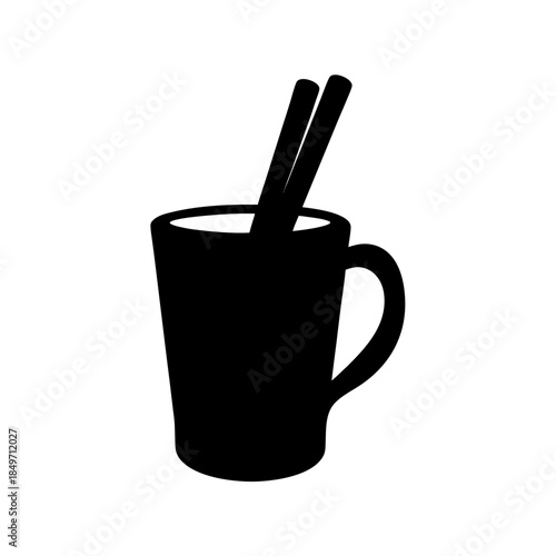 Cup with stirring utensils