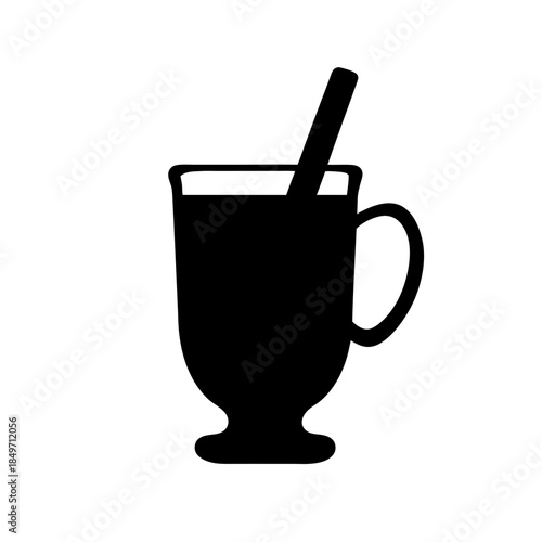 Mug with stirring spoon