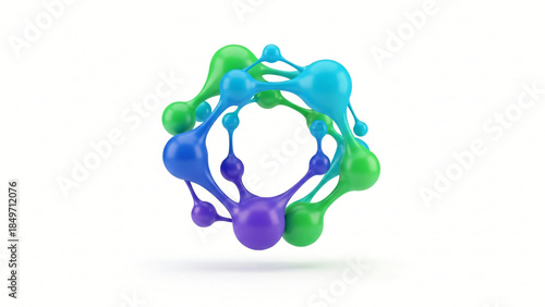 Fototapeta Naklejka Na Ścianę i Meble -  a 3d image of two people in a circle