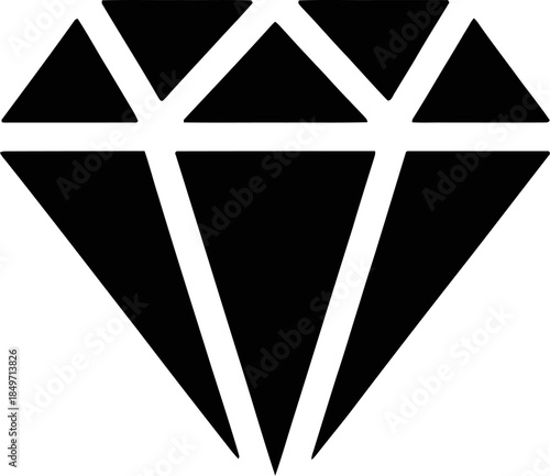 silhouette icon of diamond