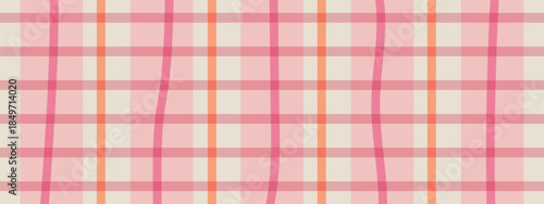 pink and orange plaid pattern hand drawn texture background