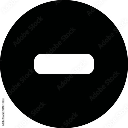 silhouette icon of minus sign