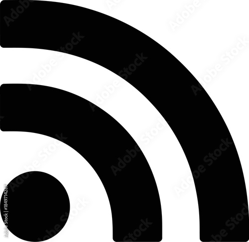silhouette icon of rss feed