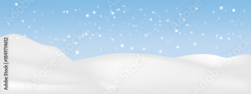 VECTOR Snow drift with snow falling 