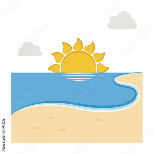 Vector graphic icon for Beach