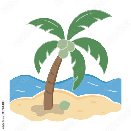 Vector graphic icon for Coconut tree