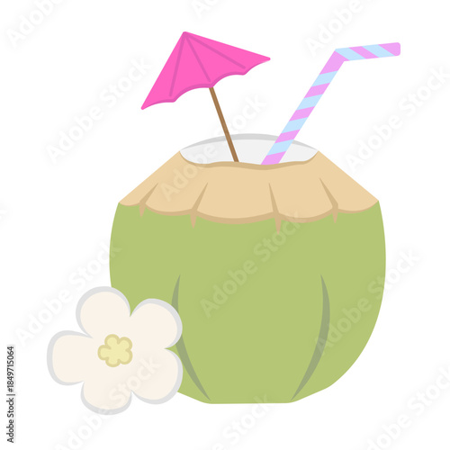 Vector graphic icon for Coconut water