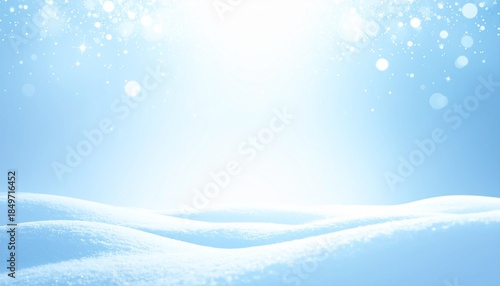 Wallpaper Mural Bright winter background featuring soft sparkling snow under a clear blue sky, creating a clean and serene seasonal scene perfect for holiday cards, winter designs, banners, wallpapers and elegant cop Torontodigital.ca