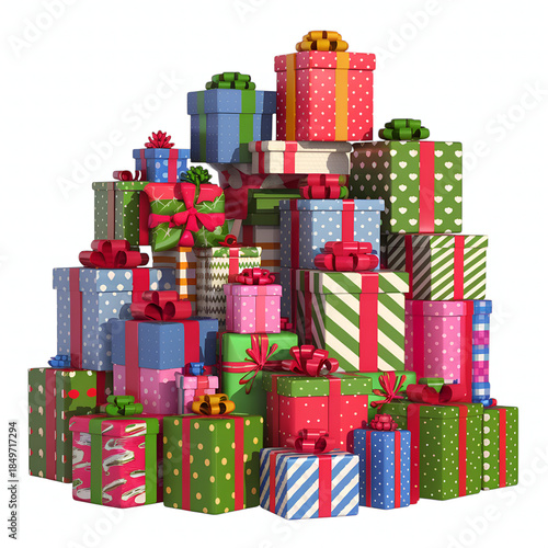 gift boxes on white background