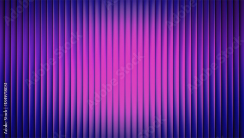 Purple glass fractal with neon gradient and ribbed geometric patterns. Bright prism effects and colorful distortions for summer wallpaper designs. Cyber-inspired ripples or glossy metal textures.