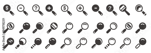  lupa icons vector
