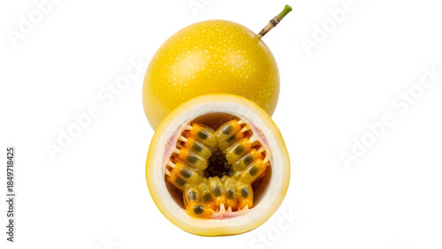 Passion fruit isolated on transparent background
