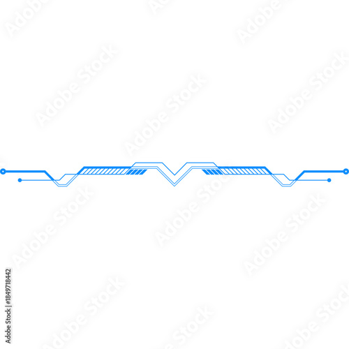 Futuristic Tech Divider Line