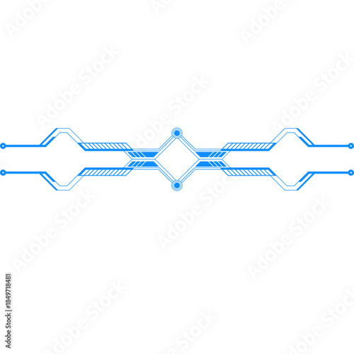 Futuristic Tech Divider Line