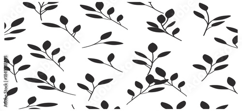  olive branch pattern vector silhouette olive branches