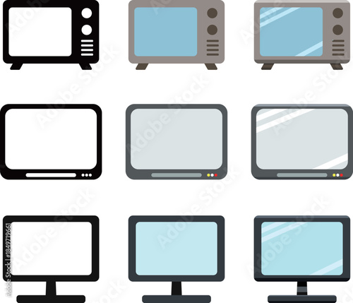 テレビ　アイコン　セット