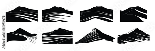 sand dunes silhouette bundle