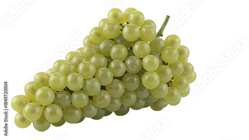 A bunch of green grapes isolated on transparent background