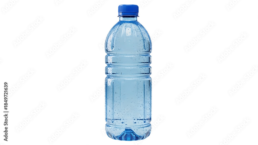 Fototapeta premium A plastic water bottle isolated on transparent background