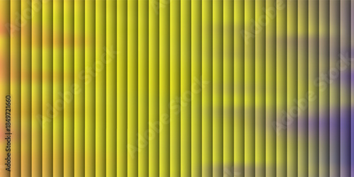 Corrugated, fluted glass vector texture. Ribbed plastic gradient background